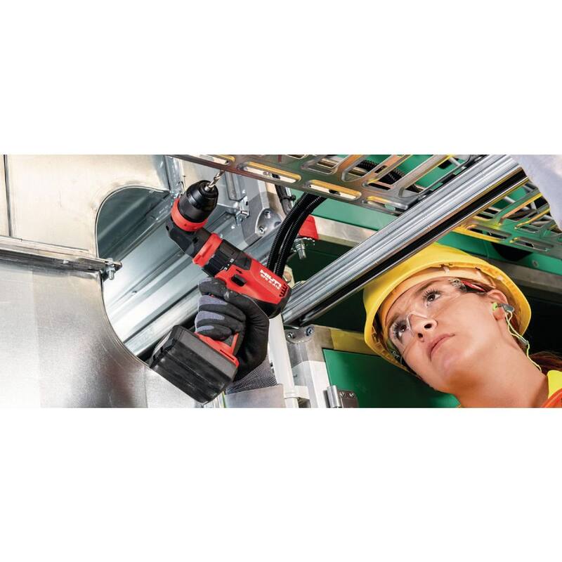 Hilti Taladro inalámbrico sin escobillas de 12 voltios con mandril hexagonal sin llave de 1/2 pulg. SFE A12 con juego de mandriles intercambiables (baterías no incluidas) - 2241415.