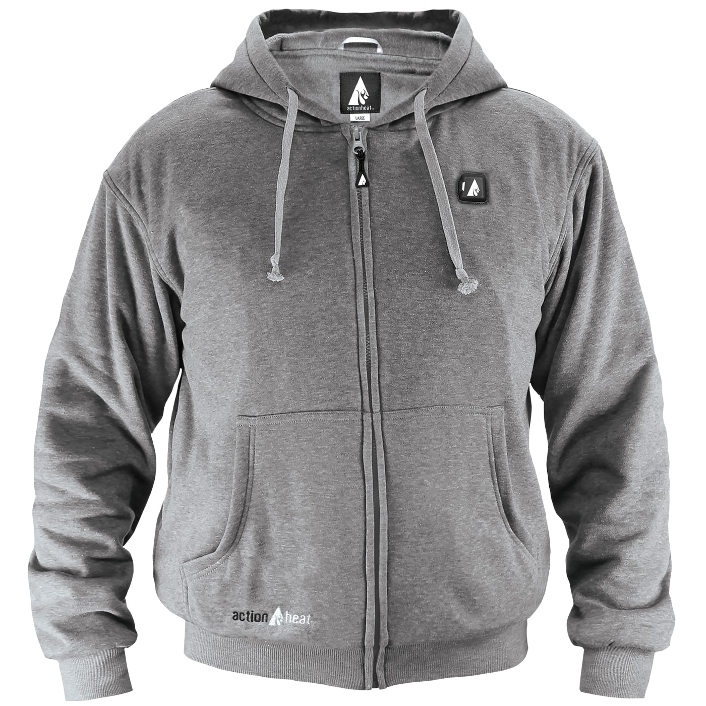 Chamarra Térmica con Capucha de Peso Mediano Gris para Adulto Unisex (Grande)