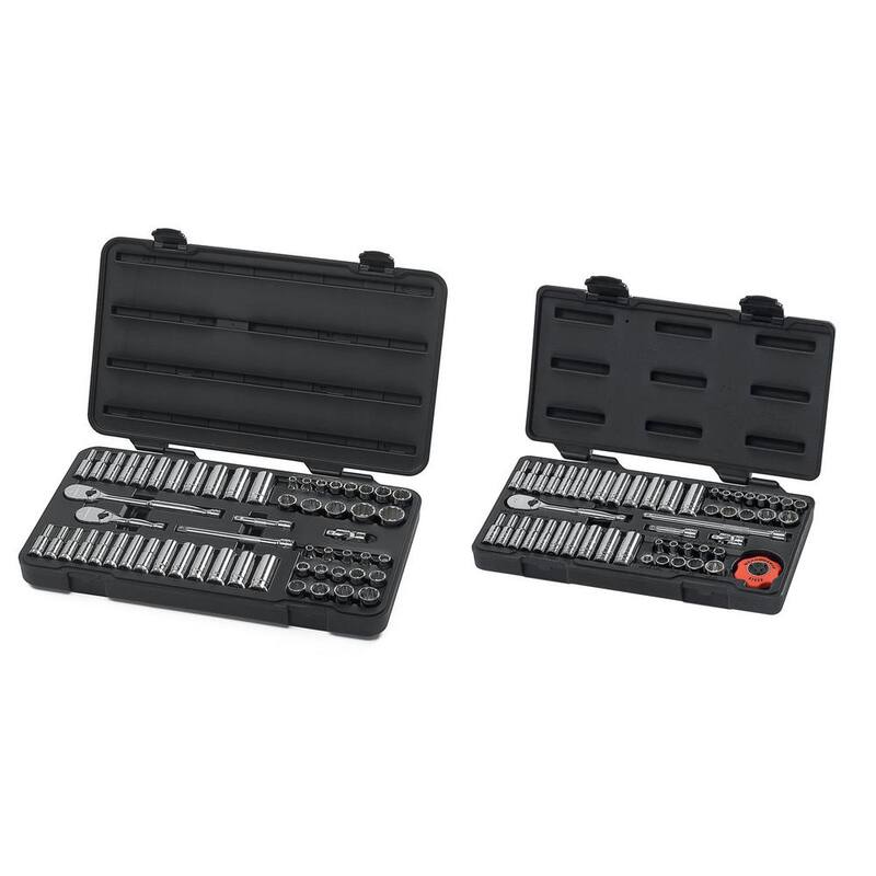 SET DE HERRAMIENTAS MECÁNICAS GEARWRENCH DE RATCHET Y SOCKETS DE 1/4 y 3/8 pulgadas con 12 puntos SAE/Métricos (108 piezas) - 8035108C