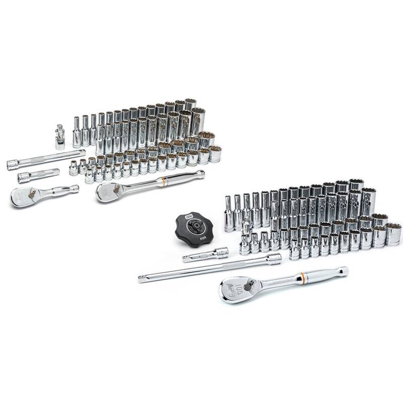SET DE HERRAMIENTAS MECÁNICAS GEARWRENCH DE RATCHET Y SOCKETS DE 1/4 y 3/8 pulgadas con 12 puntos SAE/Métricos (108 piezas) - 8035108C