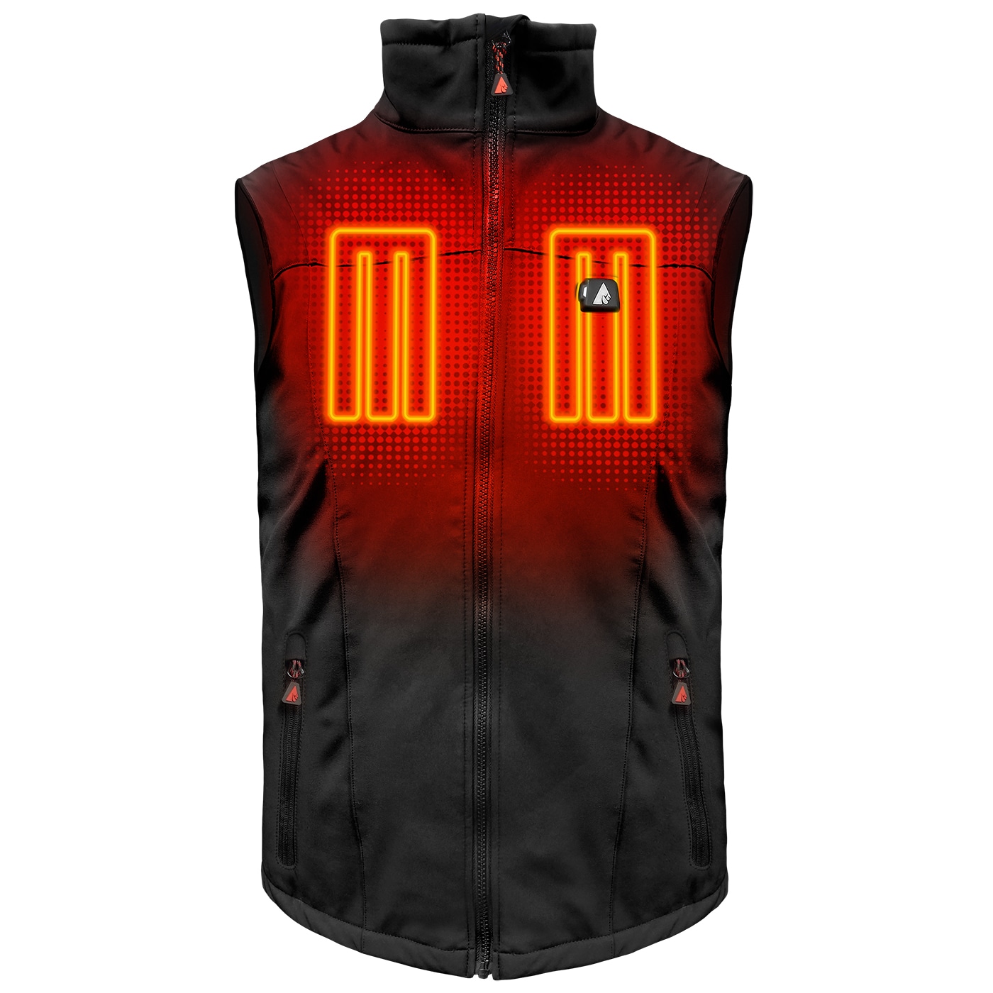 Chaleco térmico de poliéster negro para hombre tamaño extra grande de ActionHeat.