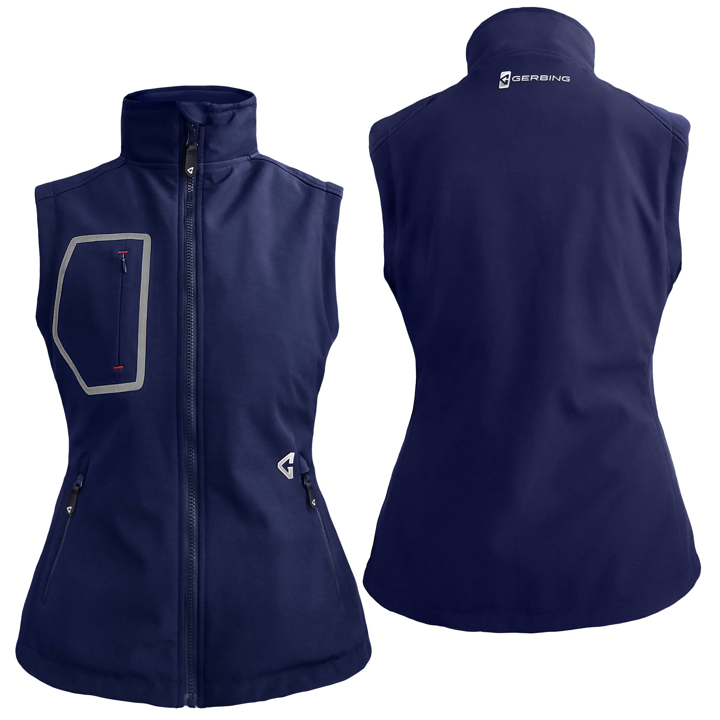 Chaleco Calefactable de Poliéster Azul para Mujer Talla Grande