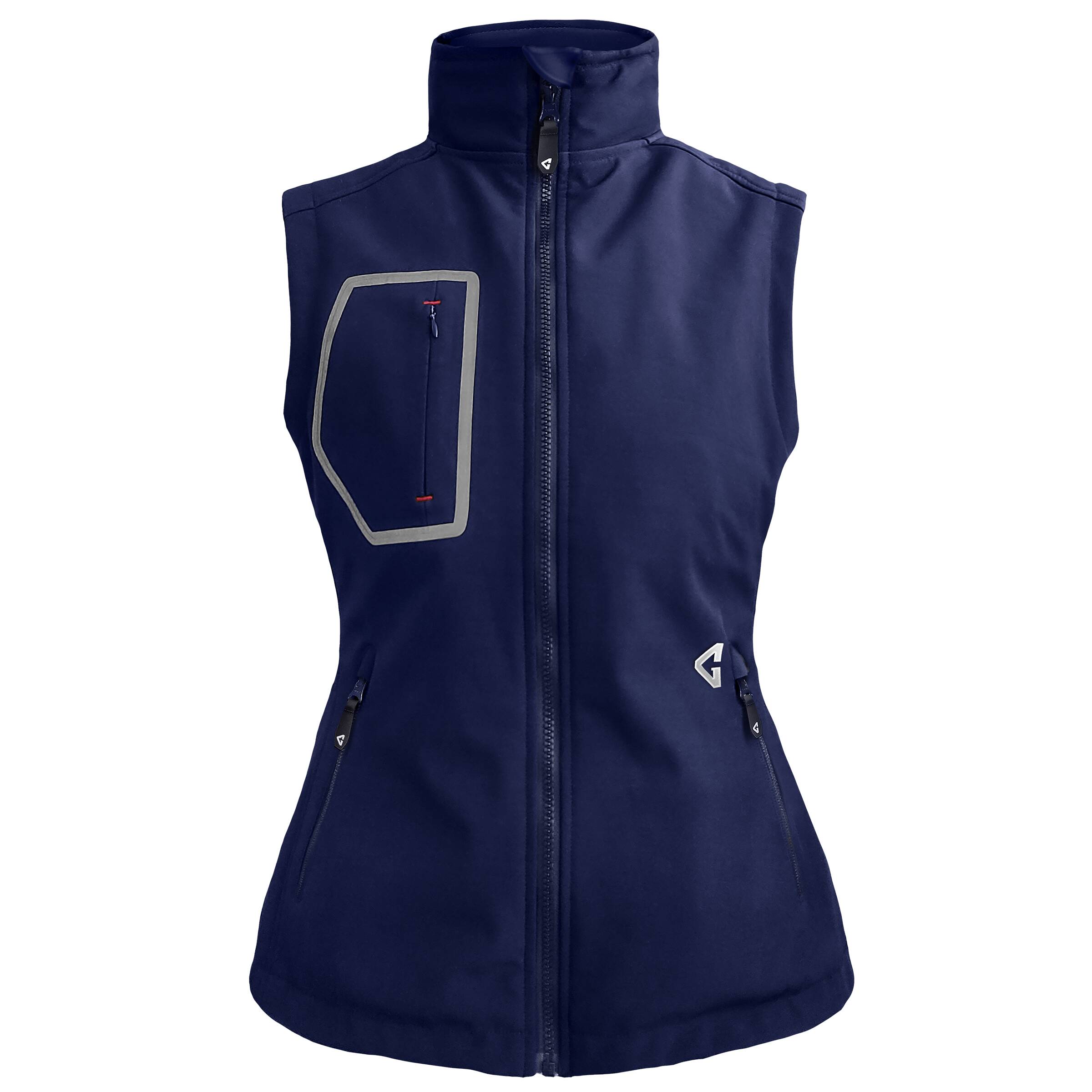 Chaleco Calefactable de Poliéster Azul para Mujer Talla Grande