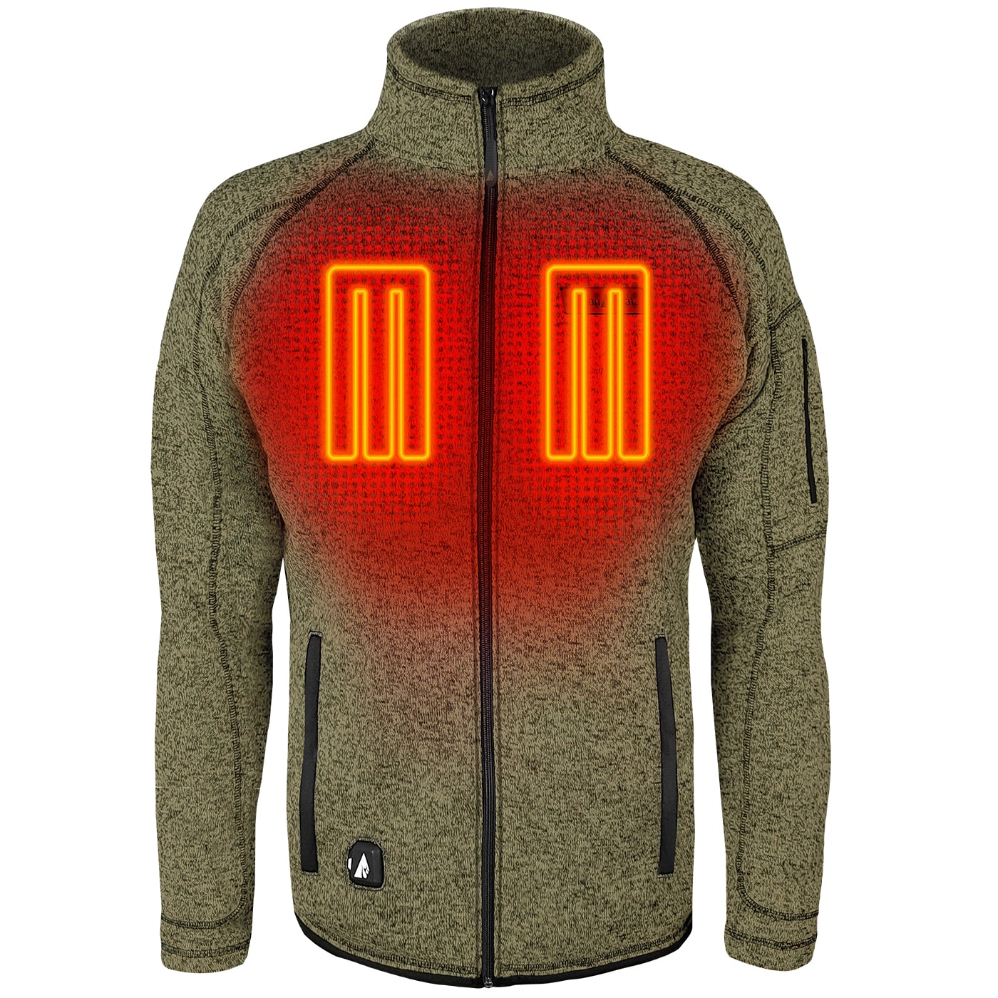 Chamarra térmica ligera para hombre en color verde olivo (talla extra grande) con calefacción incorporada. Incluye batería.