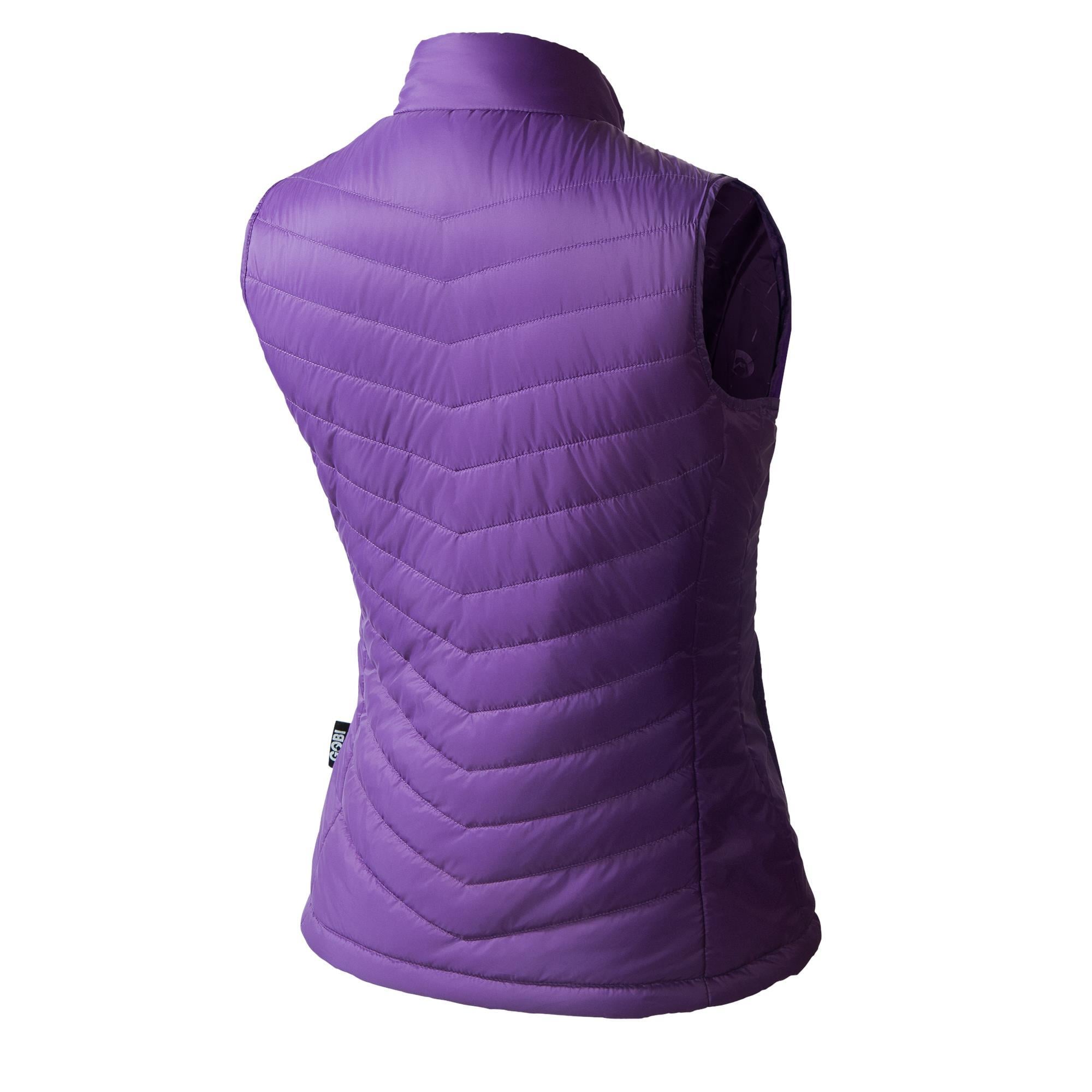 Chaleco térmico de poliéster morado para mujer de Gobi Heat Talla Grande