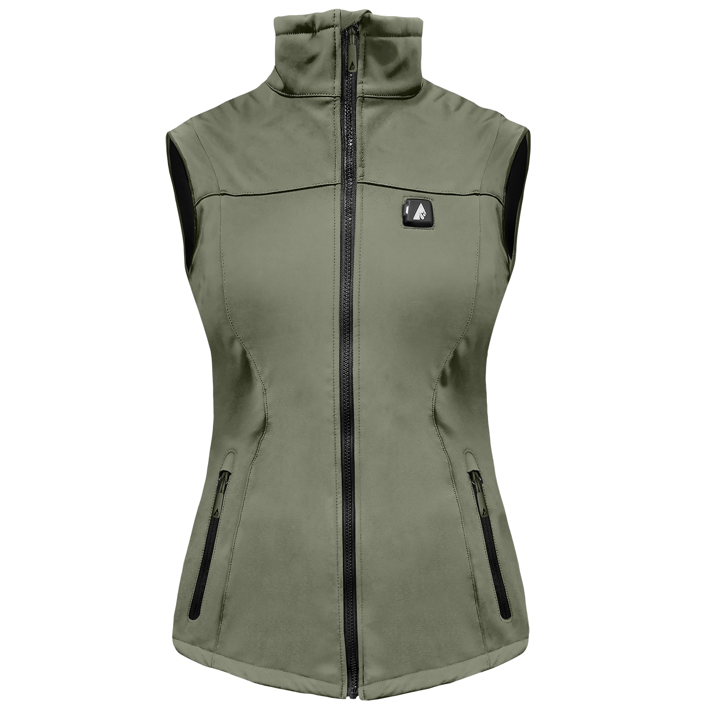Chaleco térmico de poliéster verde para mujer talla grande ActionHeat AH-VST-5V-W-GN-L