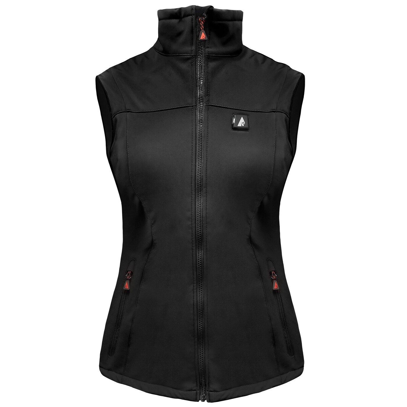 Chaleco térmico de poliéster negro para mujer de talla grande