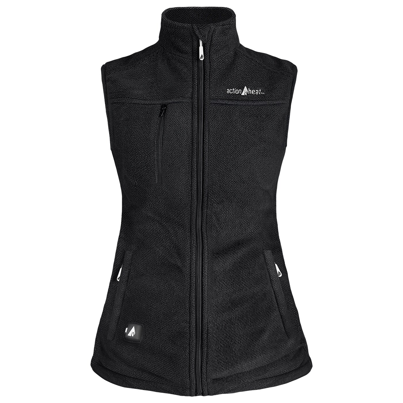 Chaleco térmico de poliéster negro para mujer de ActionHeat talla mediana