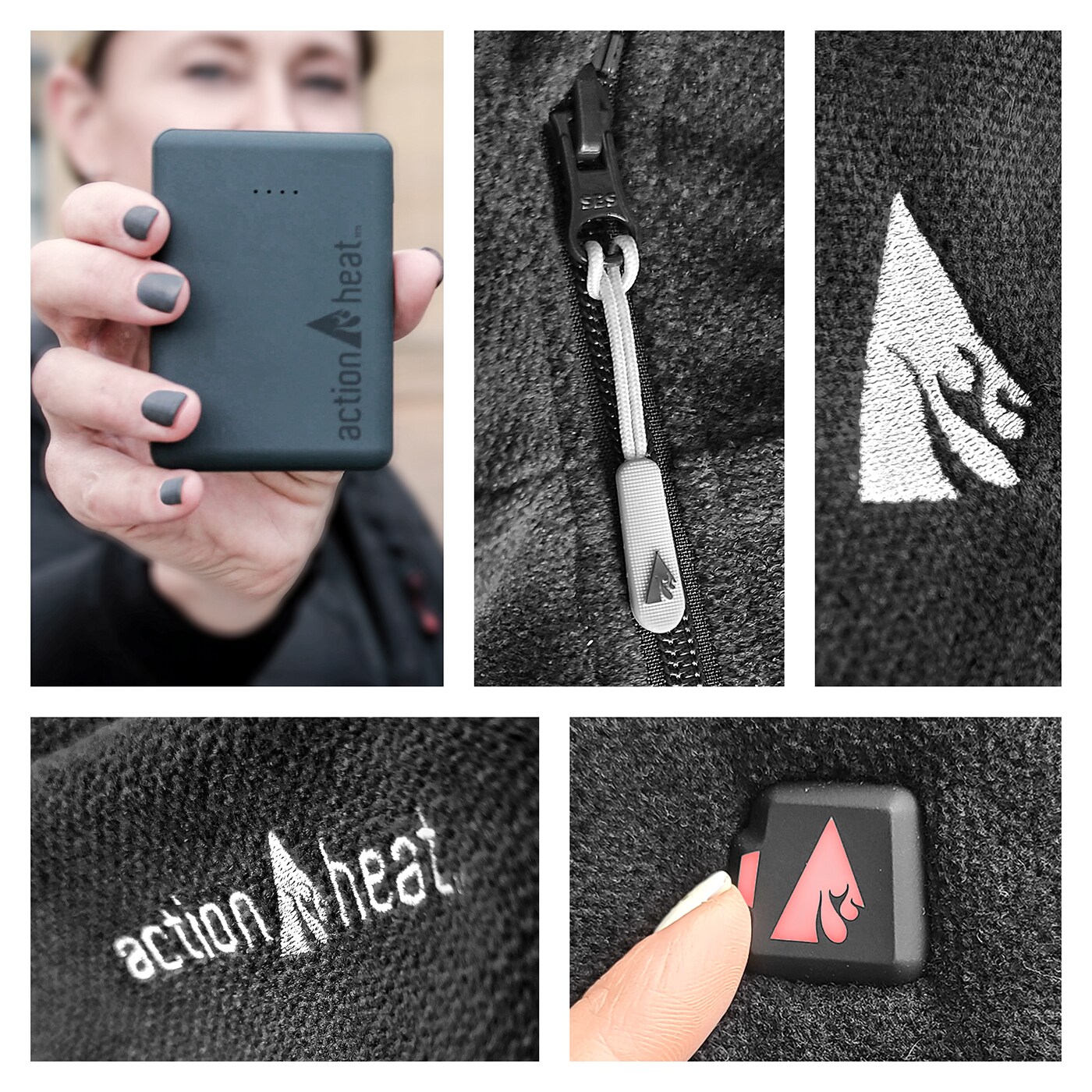 Chaleco térmico de poliéster negro para mujer de ActionHeat talla mediana