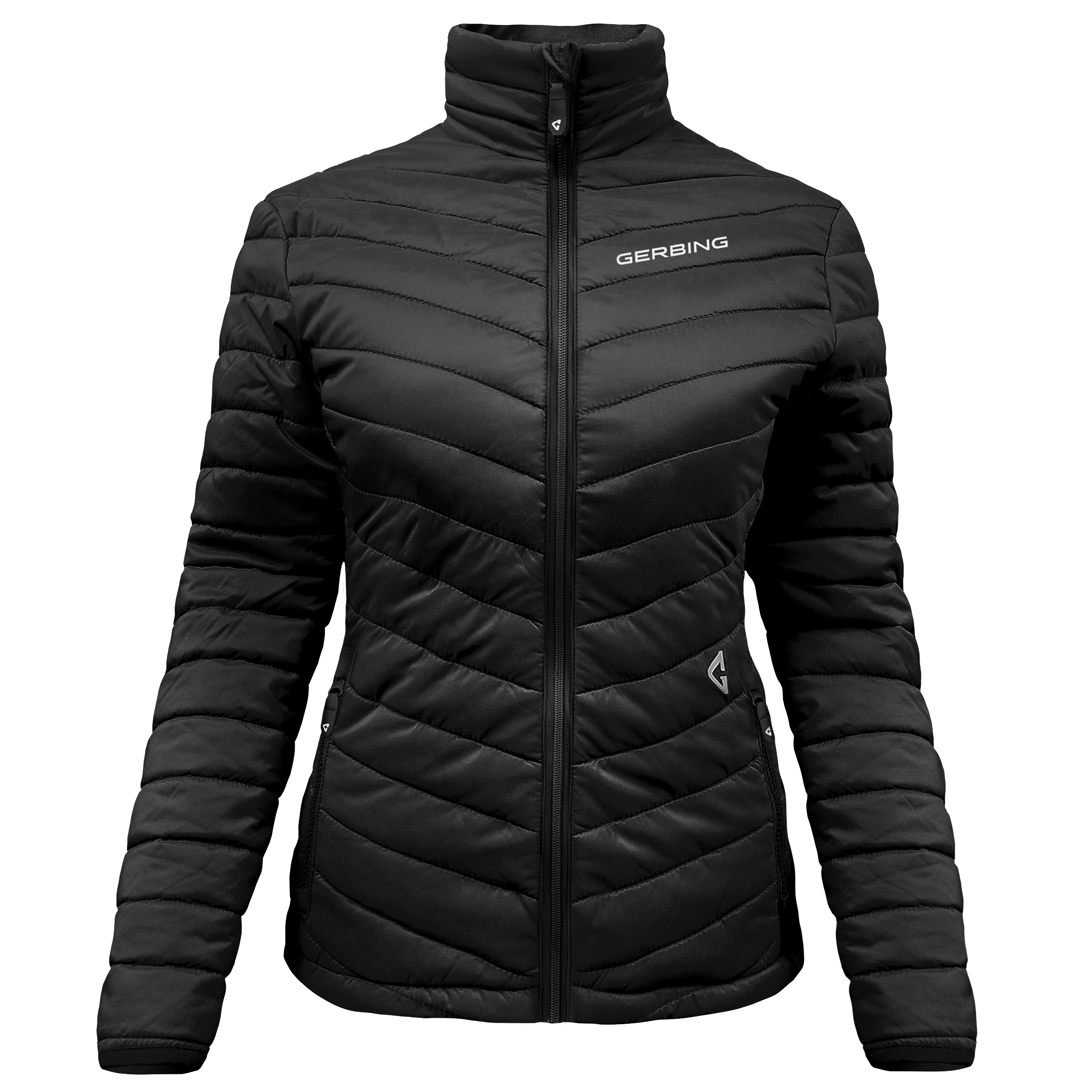 Chamarra térmica y acolchada negra para mujer Gerbing (Talla Grande)