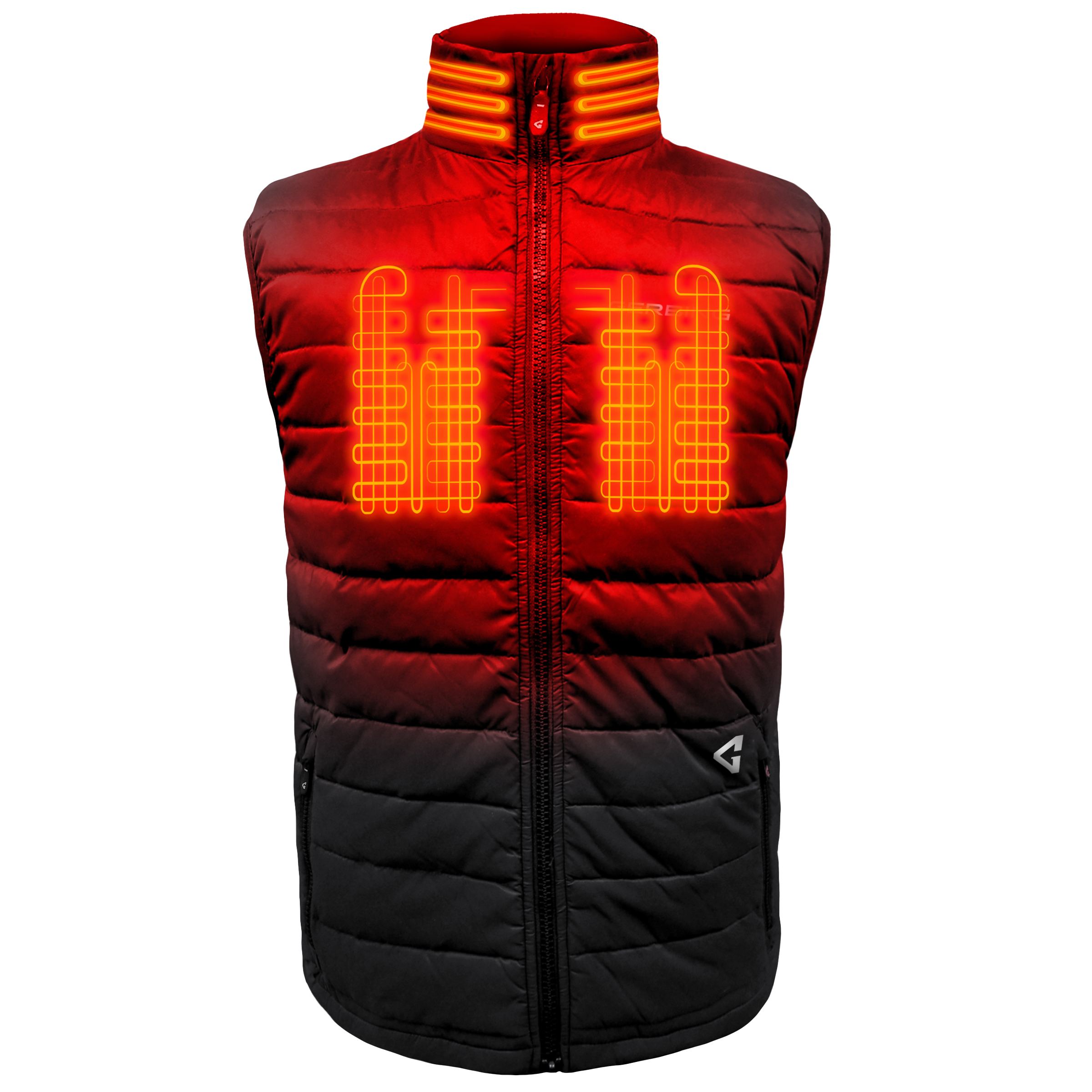 Chaleco térmico para hombre de poliéster negro small
