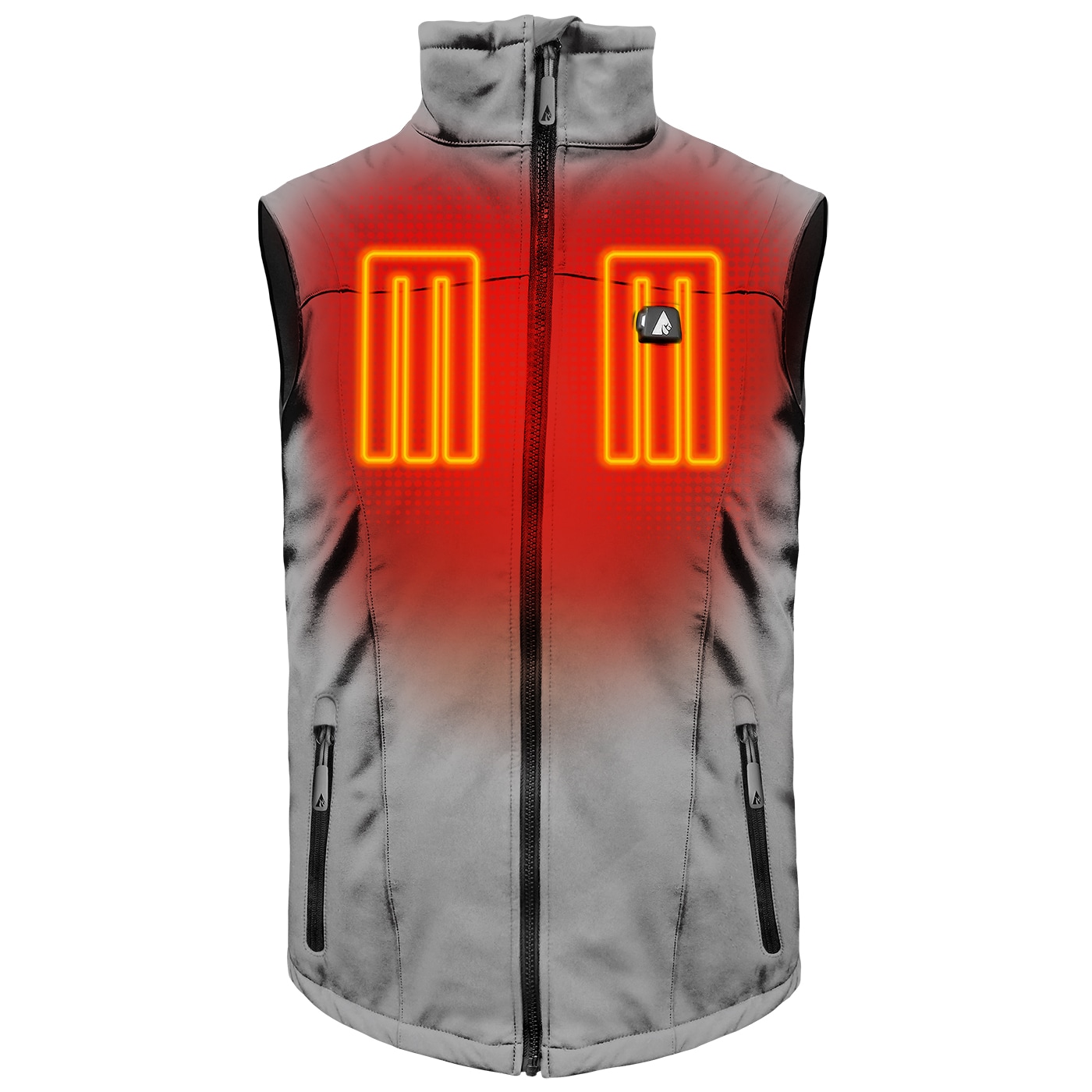 Chaleco térmico de poliéster/spandex gris para hombre de talla pequeña de ActionHeat