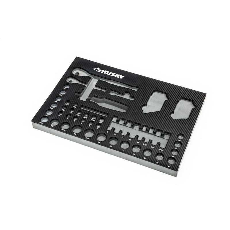 Juego de herramientas mecánicas Husky de trinquete de 1/4 in. y 3/8 in. con 72 dientes en EVA (70 piezas) - H70MTSEVA.