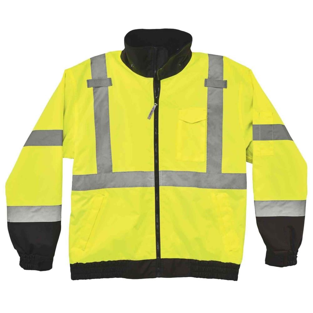 Chamarra Bomber con Capucha de Lana en Color Lima para Adulto Unisex (Talla Grande) 24474