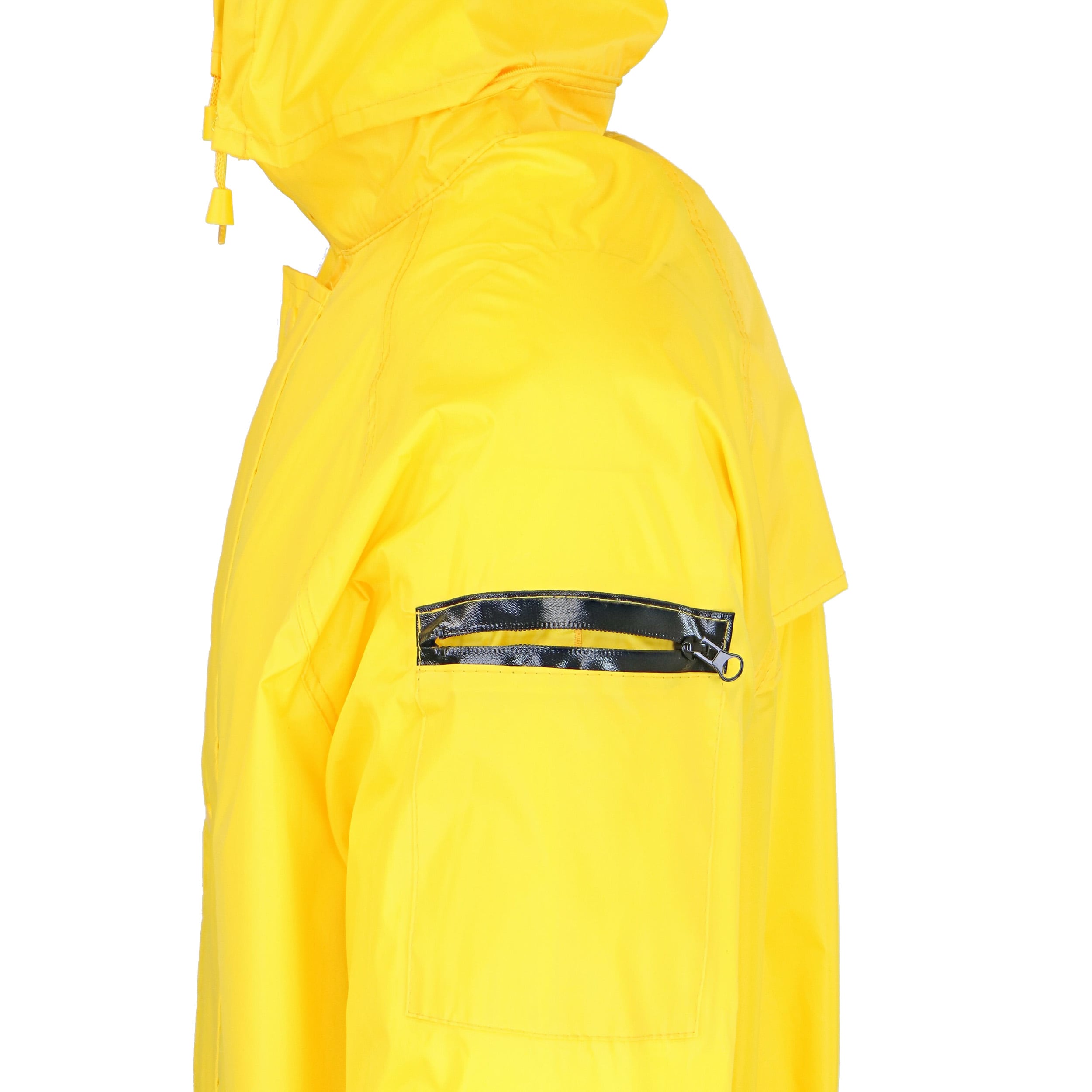 Chamarra Impermeable con Capucha para Lluvia para Hombre en Amarillo de Peso Medio (Talla Extra Grande) SW44337J-XL