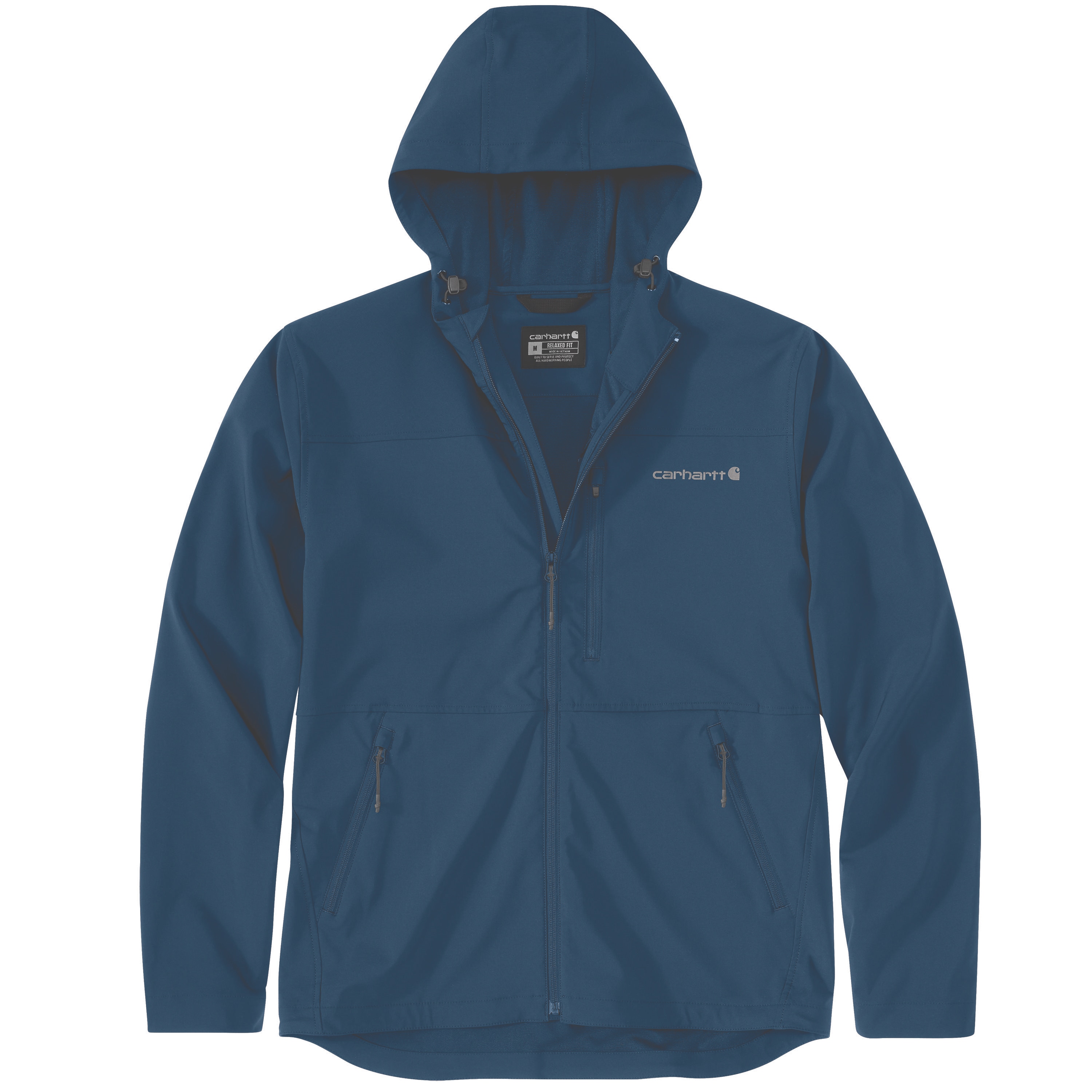 Chamarra con capucha para lluvia en color océano profundo para hombre (talla extra grande)