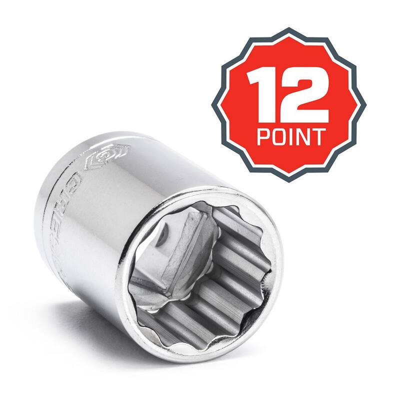 Juego de herramientas mecánicas estándar SAE/Métrico de 12 puntos de 3/8 de pulgada Crescent con estuche (128 piezas) - CTK128CMP2