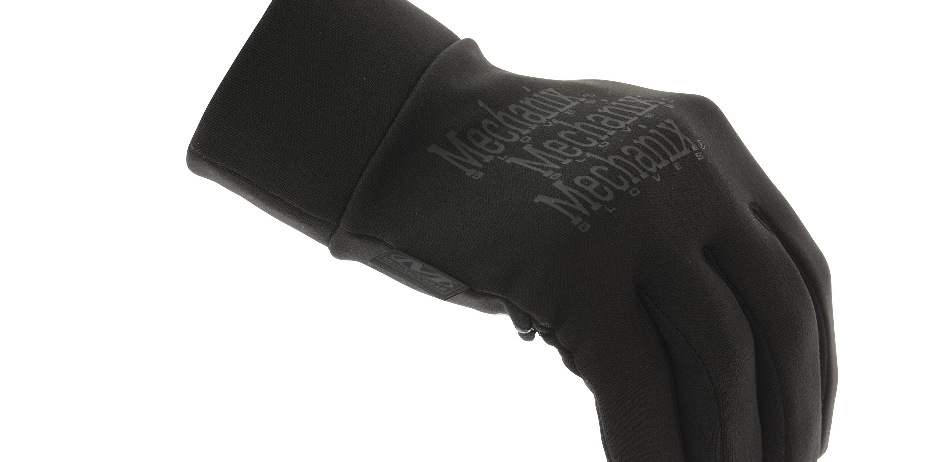 Guantes para clima frío de poliéster negro en tamaño grande