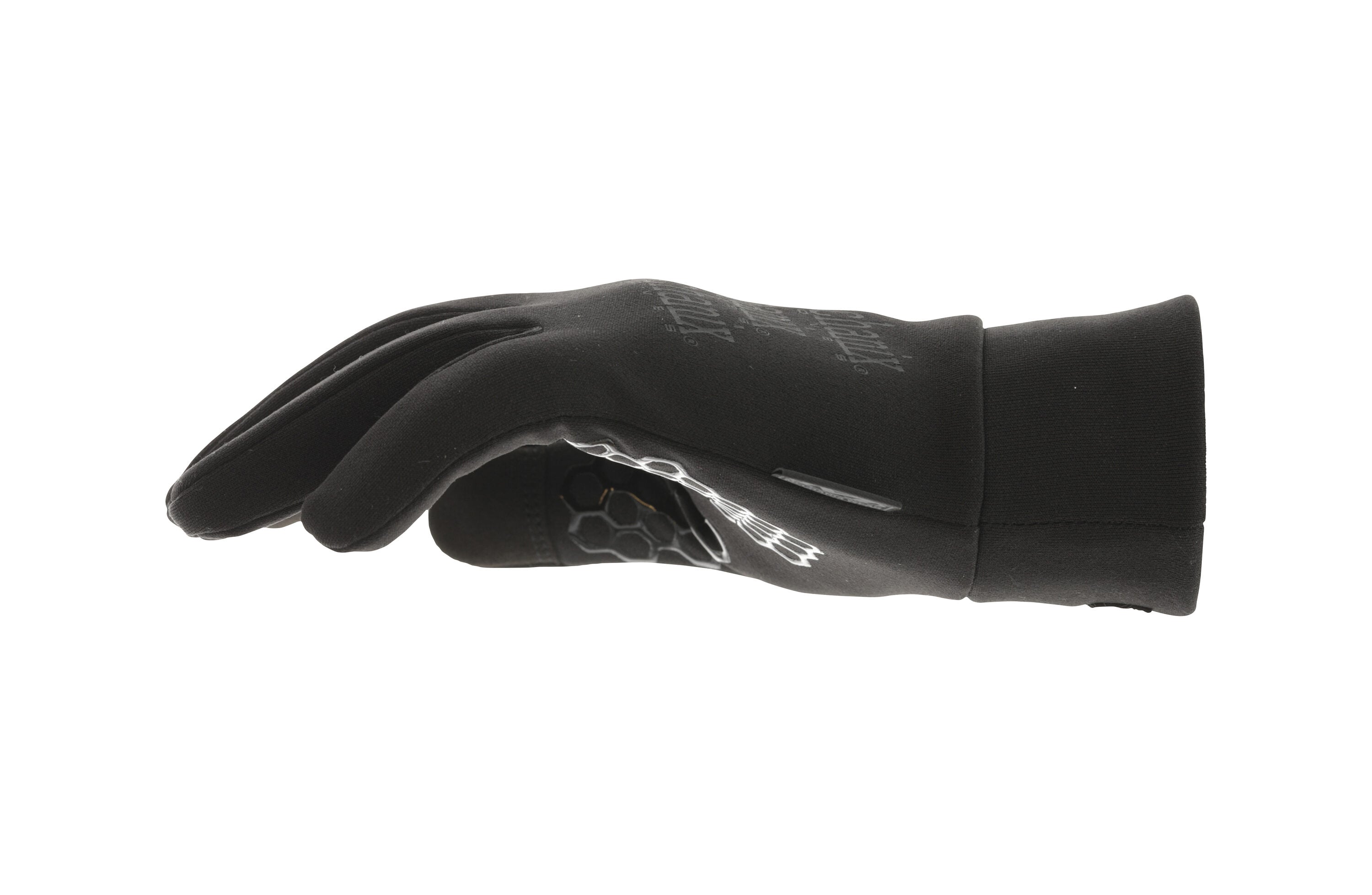 Guantes para clima frío de poliéster negro en tamaño grande