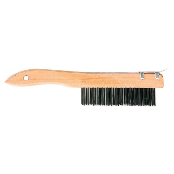 Cepillo de alambre Linzer Products 300SC 16 x 4 pulgadas con raspador y mango para zapatos - 398230177