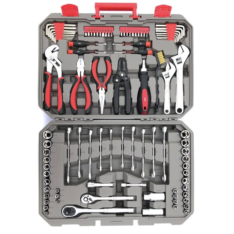 Set de herramientas para mecánicos Apollo 1/4 de pulgada x 3/8 de pulgada con maletín incluido (95 piezas) - DT1242