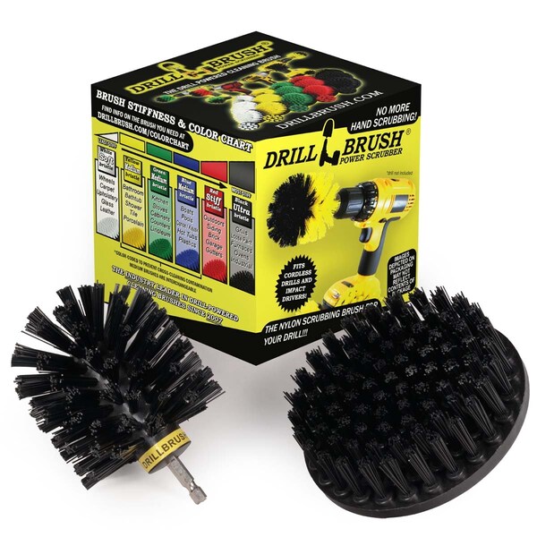 Kit de cepillo de limpieza Drillbrush Ultra Stiff con alimentación de taladro para trabajo pesado - K-S-5O-QC-DB