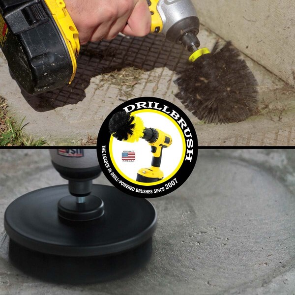 Kit de cepillo de limpieza Drillbrush Ultra Stiff con alimentación de taladro para trabajo pesado - K-S-5O-QC-DB