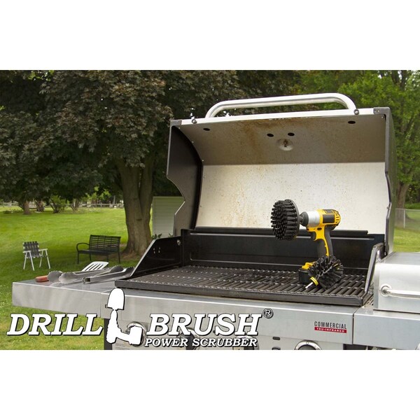 Kit de cepillo de limpieza Drillbrush Ultra Stiff con alimentación de taladro para trabajo pesado - K-S-5O-QC-DB