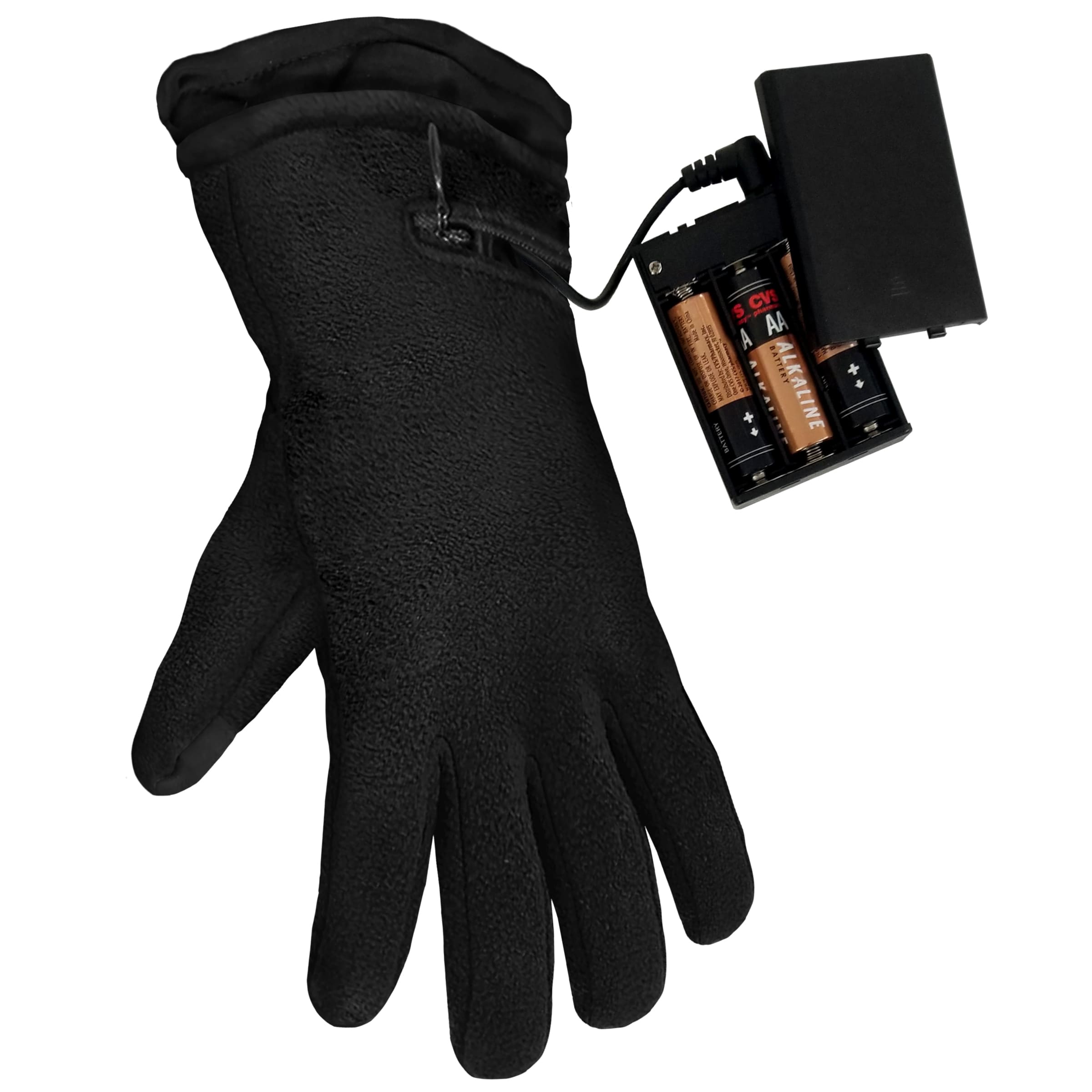 Guantes para clima frío de poliéster negro de talla única de ActionHeat