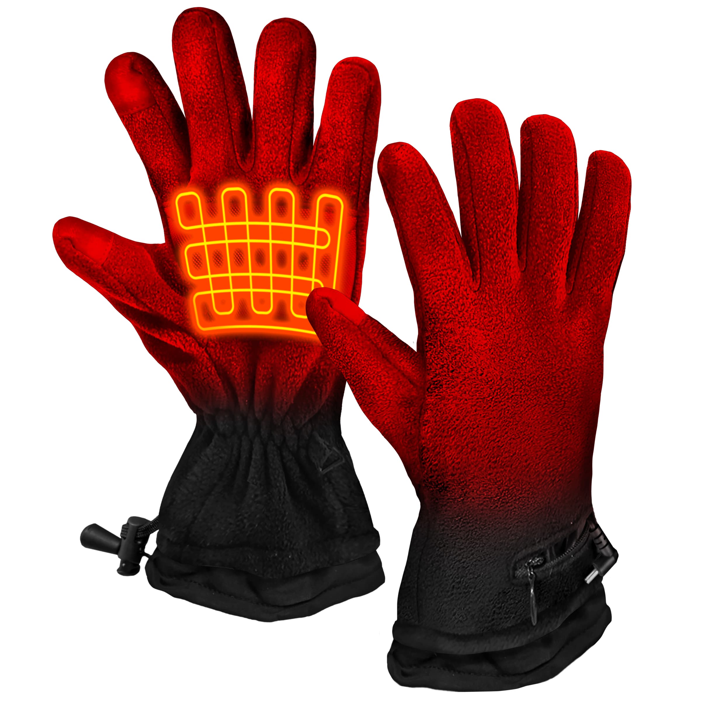 Guantes para clima frío de poliéster negro de talla única de ActionHeat