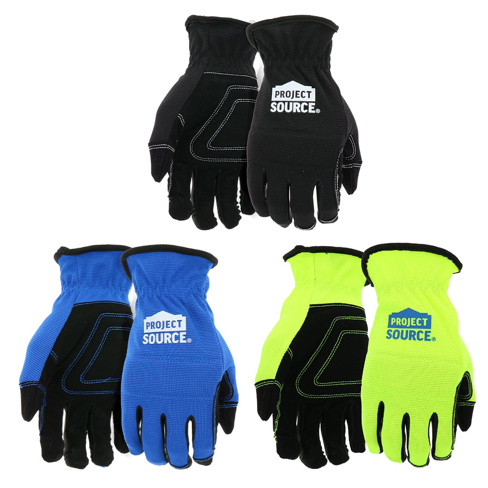 Guantes de construcción de piel sintética tamaño extra grande 3 pares LW86157-XL3P