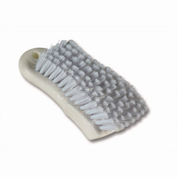 Cepillo para fregar Boardwalk, relleno de polipropileno blanco, 6" de largo, blanco - BWKFSCBWH