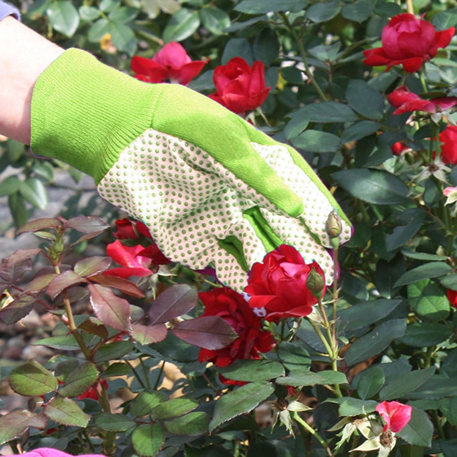 Guantes de jardinería de PVC y algodón poliéster grandes 2 pares 522P02-L de MidWest Quality Gloves, Inc.