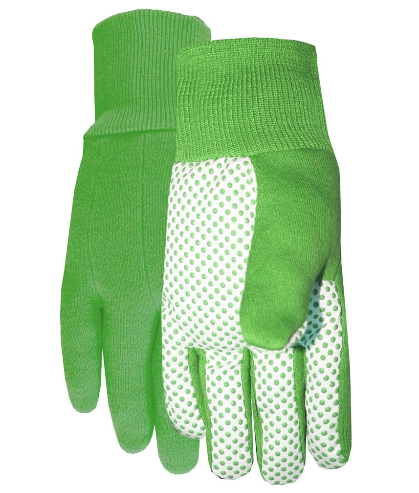 Guantes de jardinería de PVC y algodón poliéster grandes 2 pares 522P02-L de MidWest Quality Gloves, Inc.