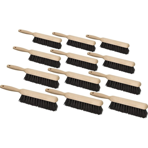 Cepillo de Mostrador de Madera Genuine Joe - Longitud Total de 13 pulgadas - Cerdas de Poliéster - Negro, Paquete de 12 - GJO18413CT