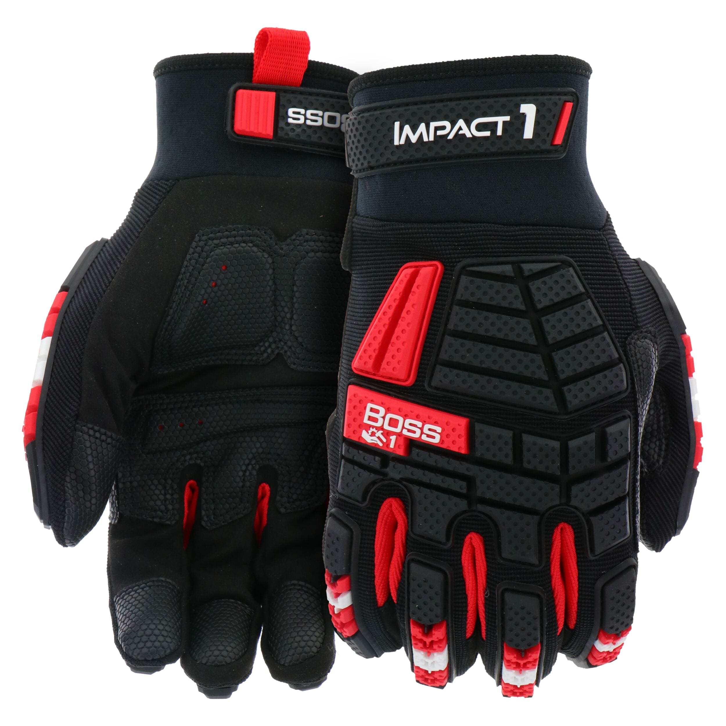 Guantes de demolición sintéticos negros extra grandes Boss 1 par - Talla XL B52354-XL