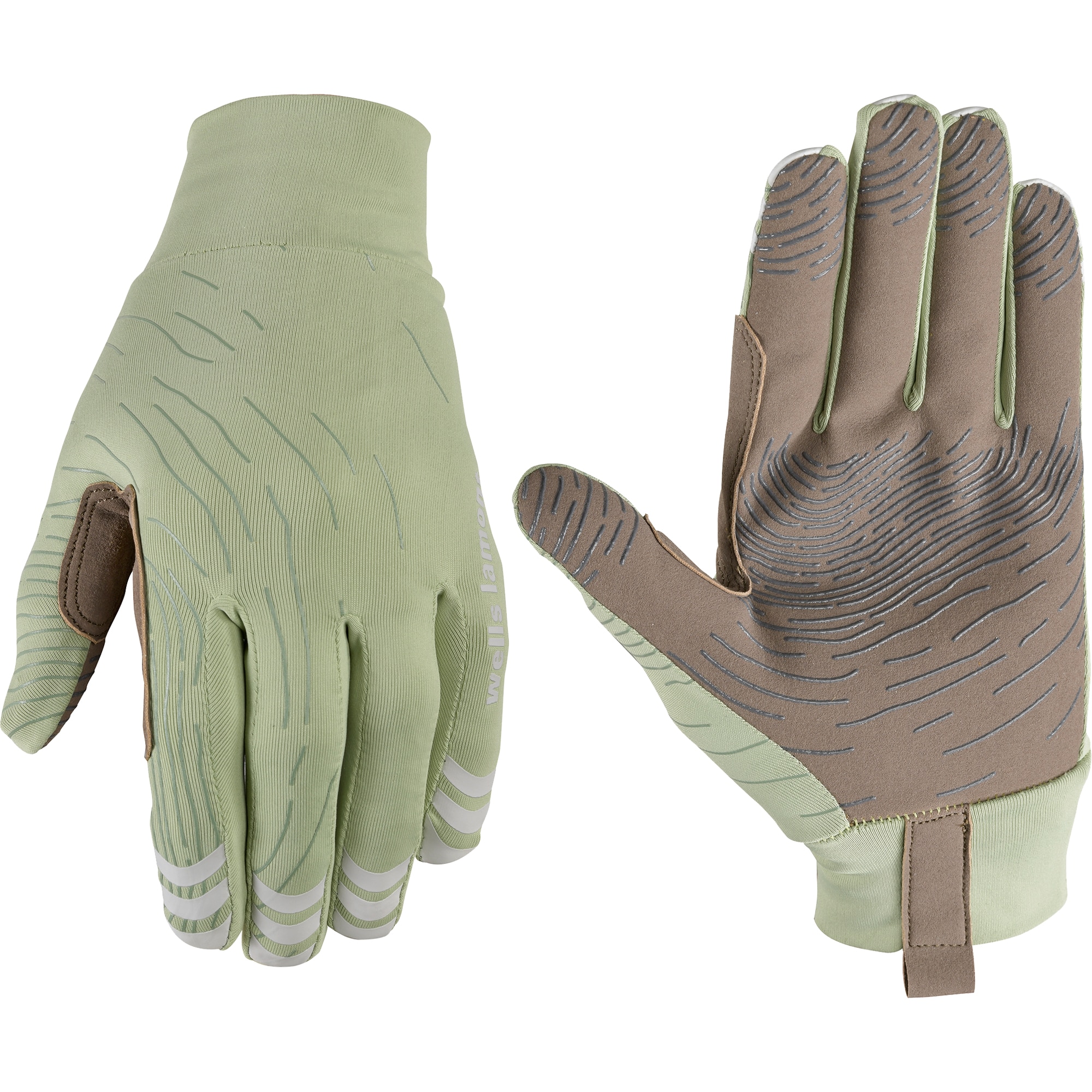 Wells Lamont Guantes Verdes de Cuero Sintético Mediano 1 Par