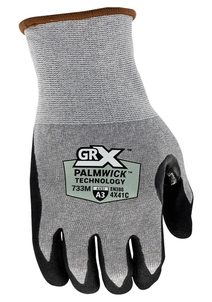 Guantes de Construcción de HPPE con recubrimiento de Nitrilo Plateado Medio GRX - 1 Par