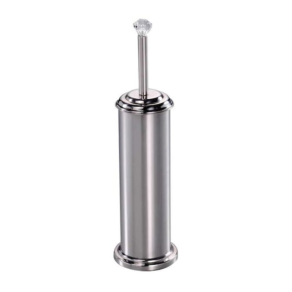 Soporte para cepillo de inodoro de acero inoxidable Home Basics con tope de diamante - TB41030