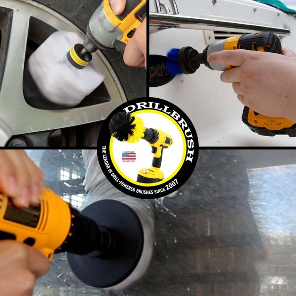 Cepillo Removedor de Pelo de Mascotas Drillbrush - Alternativa al Rodillo Quitapelusa - S-W4O-B2-QC-DB