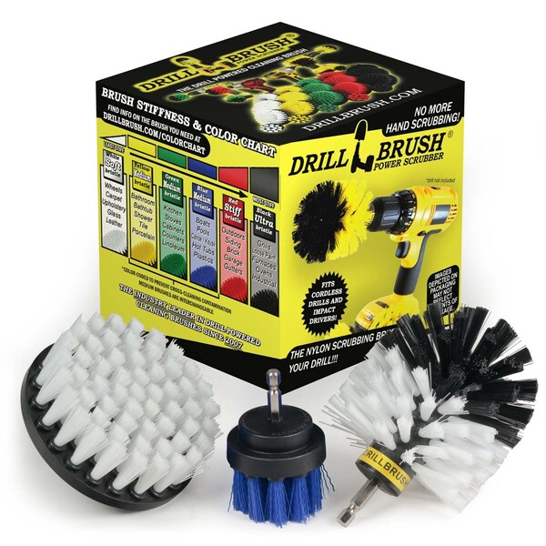 Cepillo Removedor de Pelo de Mascotas Drillbrush - Alternativa al Rodillo Quitapelusa - S-W4O-B2-QC-DB