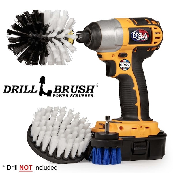 Cepillo Removedor de Pelo de Mascotas Drillbrush - Alternativa al Rodillo Quitapelusa - S-W4O-B2-QC-DB