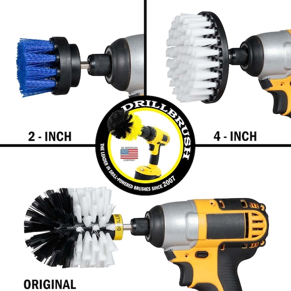 Cepillo Removedor de Pelo de Mascotas Drillbrush - Alternativa al Rodillo Quitapelusa - S-W4O-B2-QC-DB
