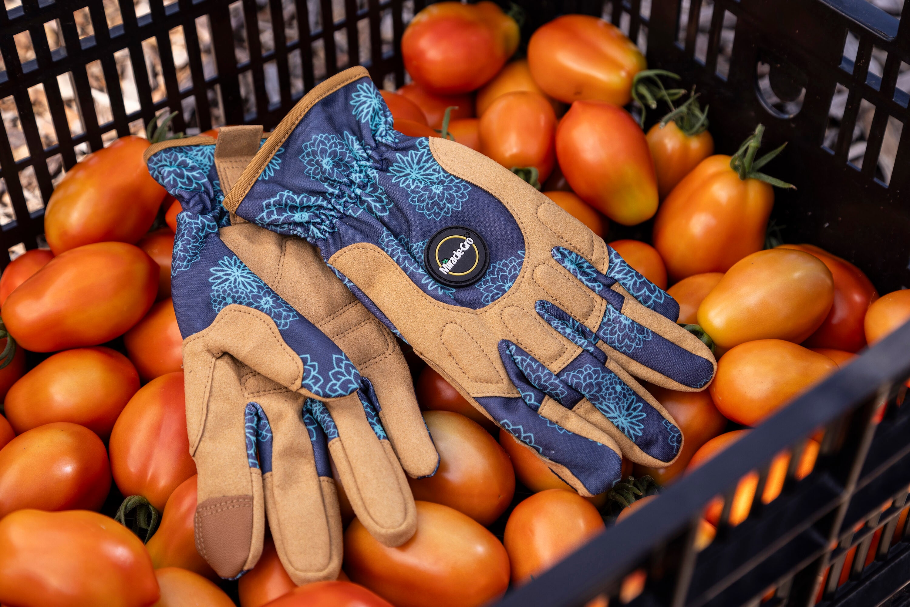 Guantes de jardinería de piel sintética Miracle-Gro de tamaño mediano/grande 1 par MG86207/WML