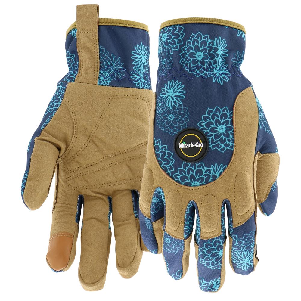 Guantes de jardinería de piel sintética Miracle-Gro de tamaño mediano/grande 1 par MG86207/WML
