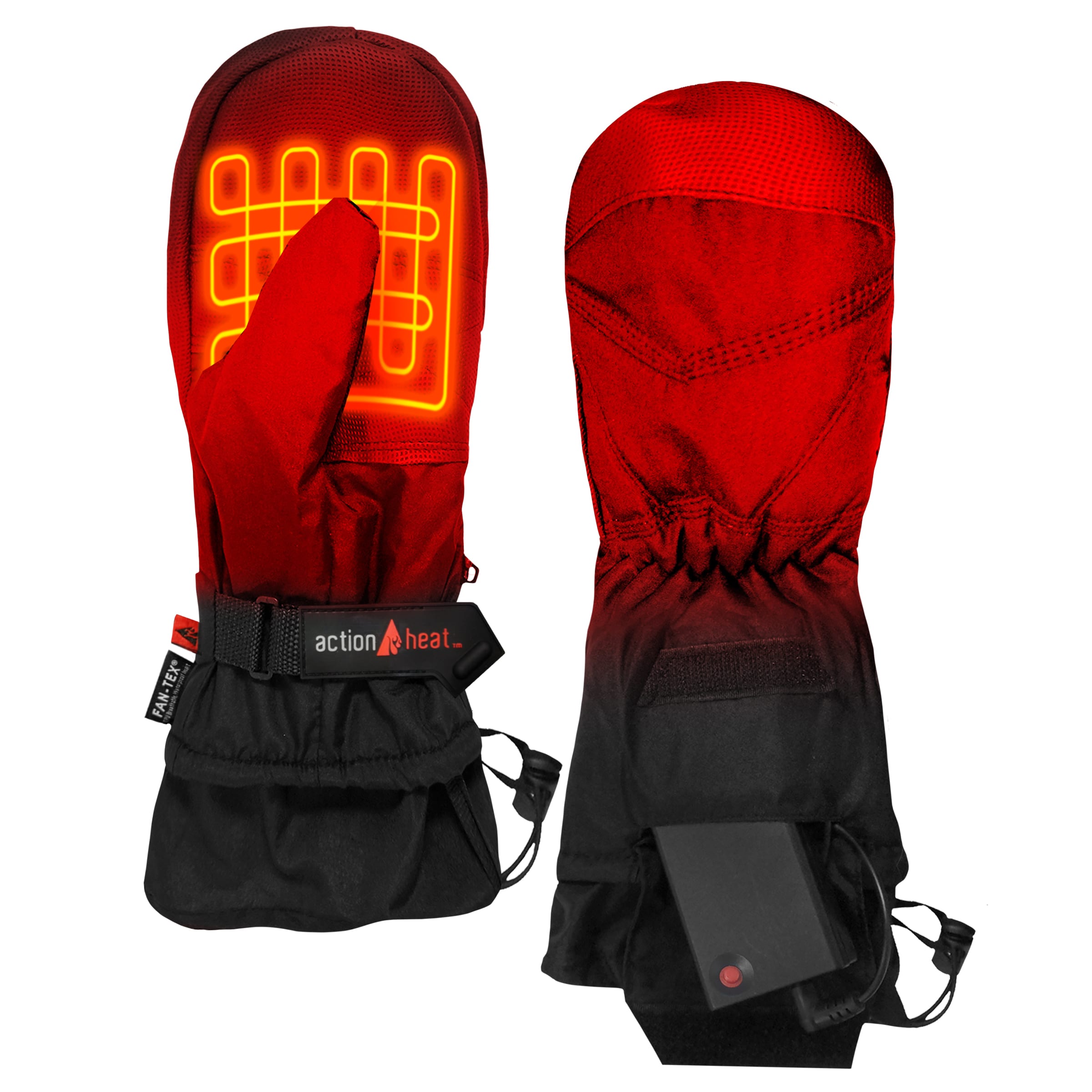 Guantes para clima frío de poliéster negro talla única ActionHeat AH-MIT-AA-1-B