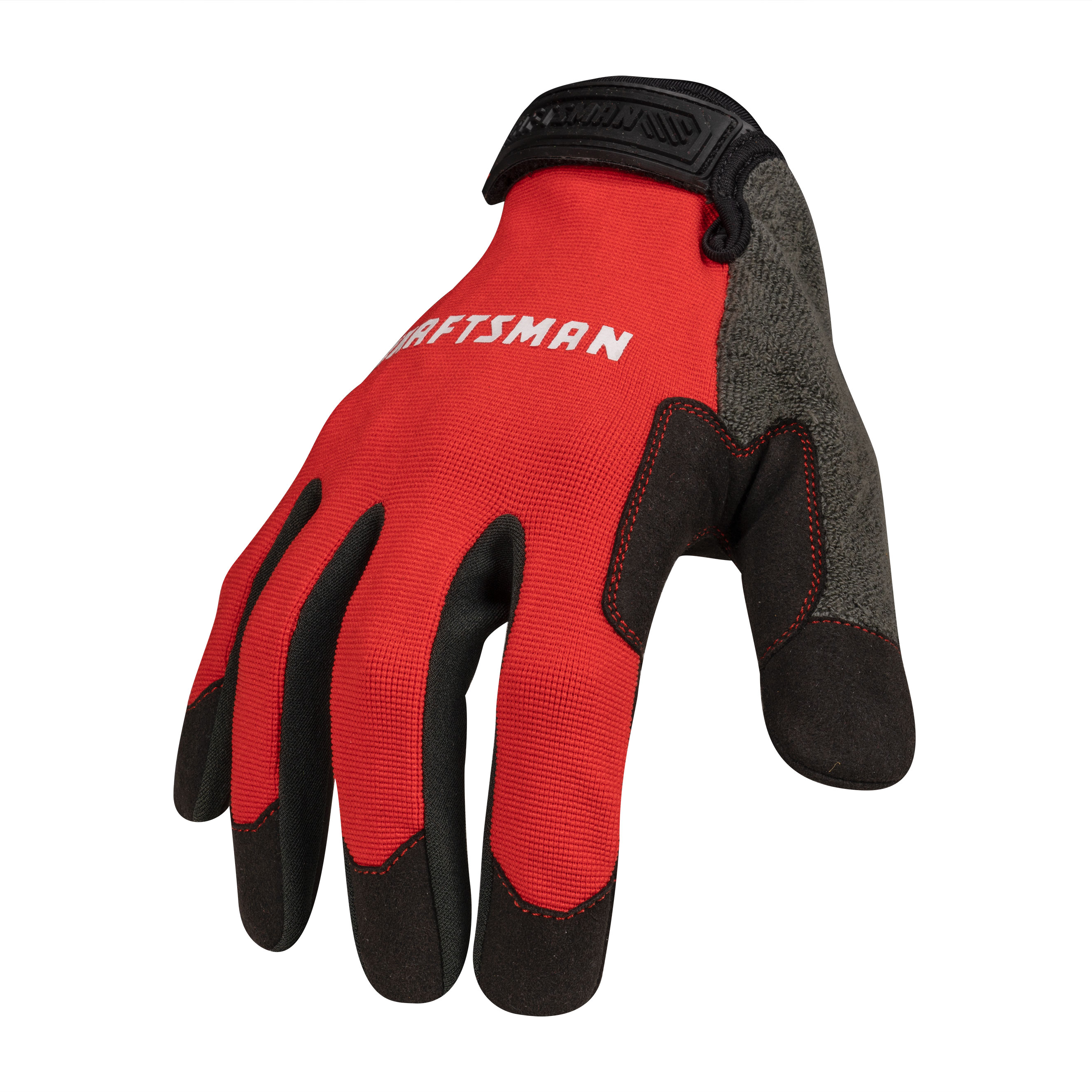 Guantes de reparación mecánica de poliéster rojo extra grande 1 par