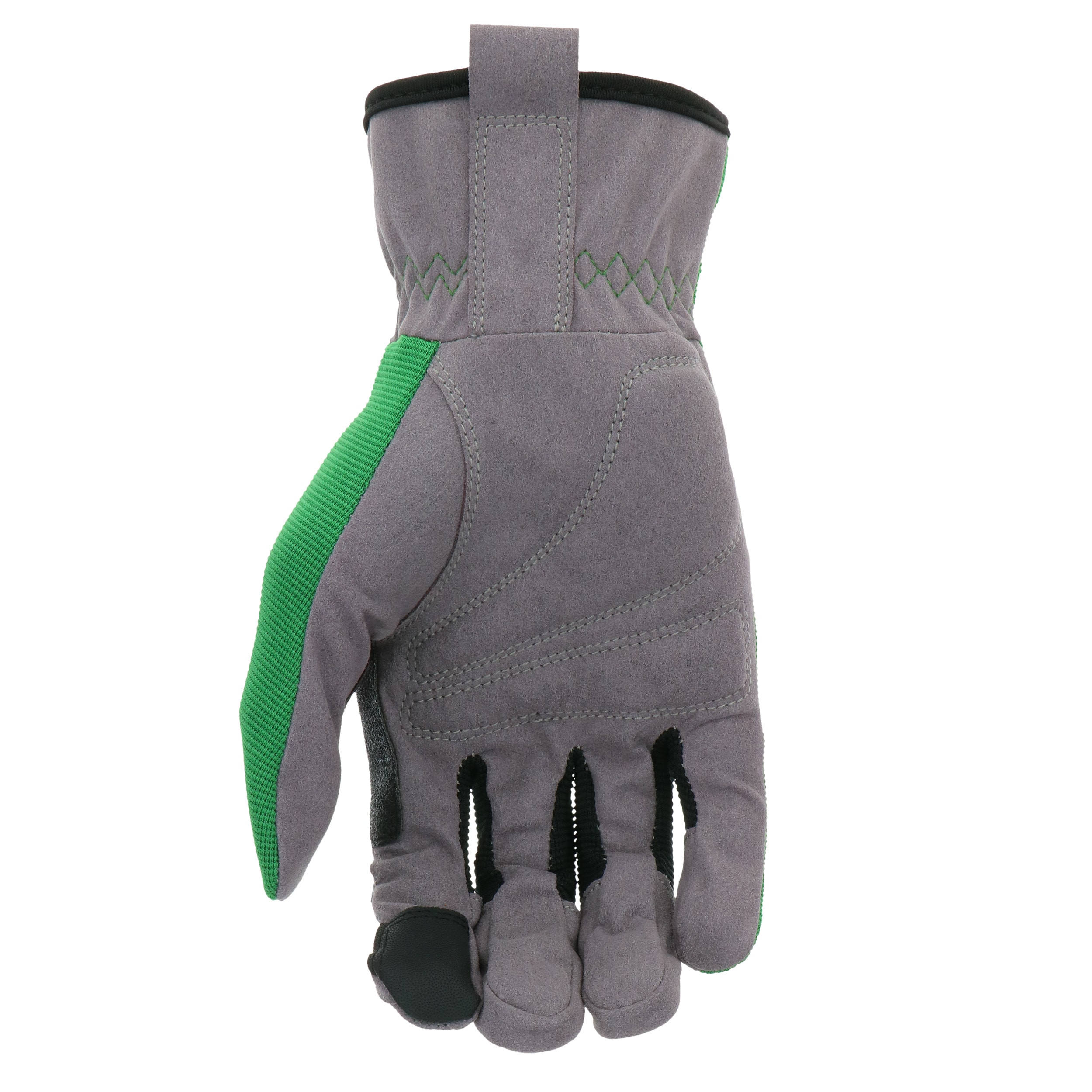 Guantes de jardinería grandes de cuero sintético verde Scotts - 1 par
