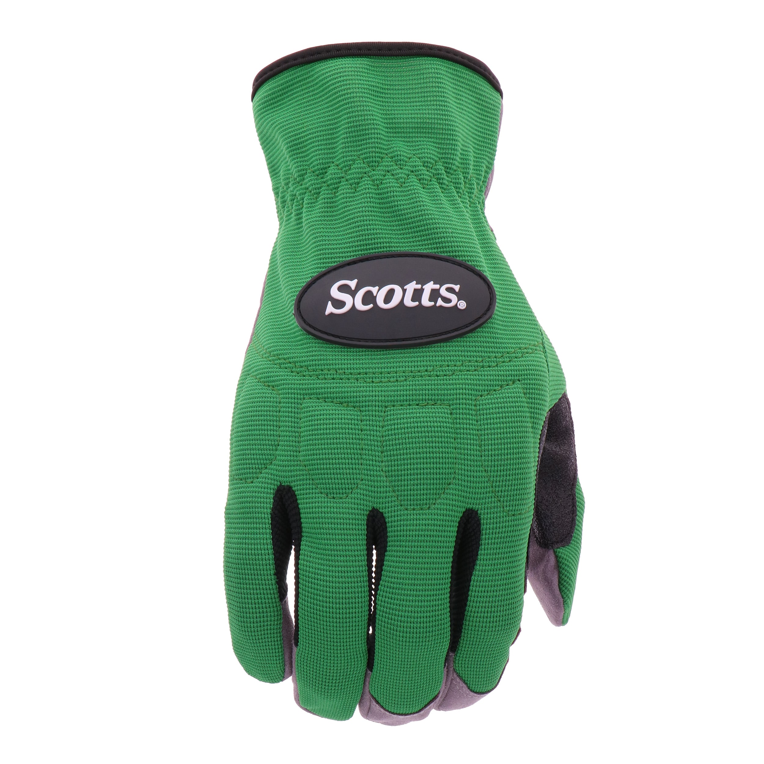 Guantes de jardinería grandes de cuero sintético verde Scotts - 1 par