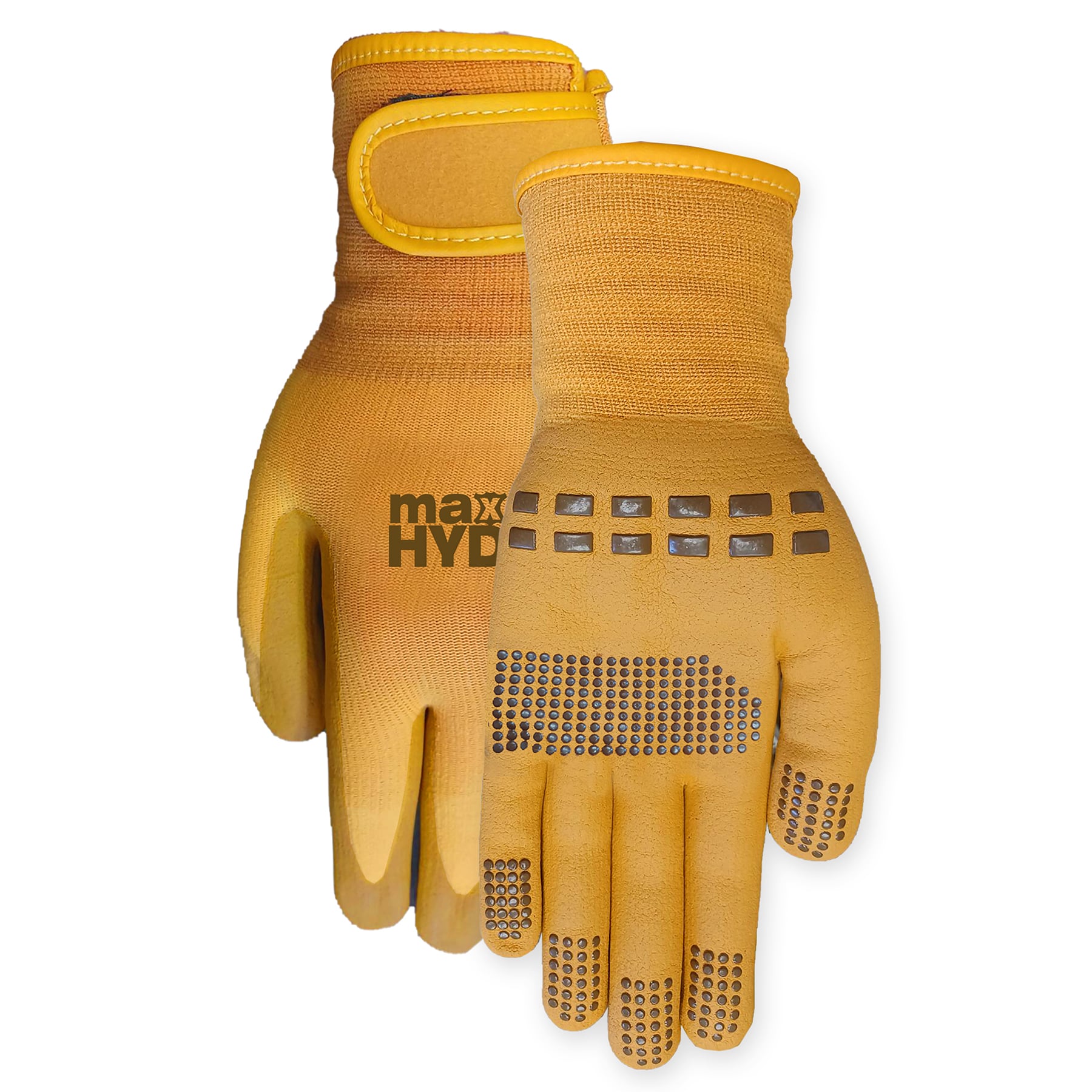 Guantes diarios de nitrilo amarillo grandes/extragrandes con recubrimiento de nitrilo - 1 par 98-LX